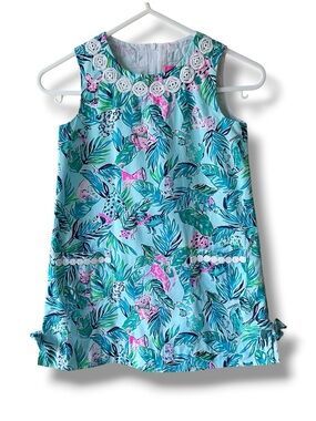 Lilly Pulitzer Little Lilly Shift Dress in Barking Up The Palm Tree Print Size 5